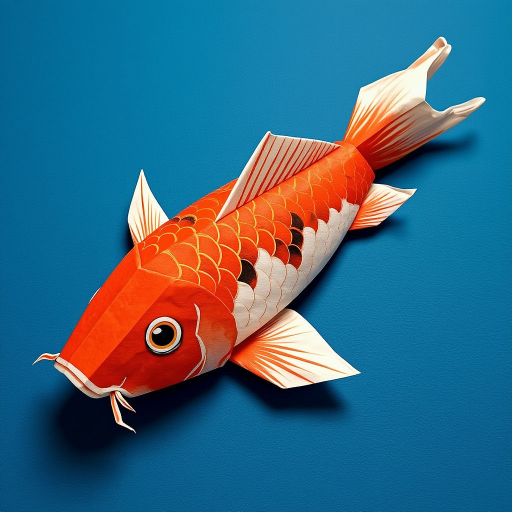 Origami Koi Fish Paper Sculpture