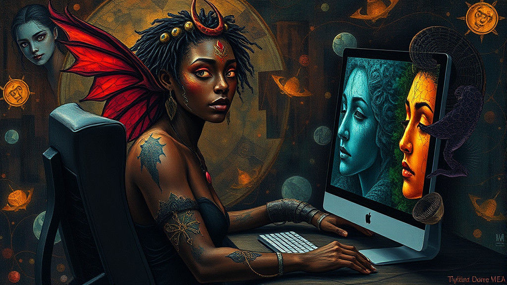 Woman's Imagination Bursts Forth in Crackle Paint Style