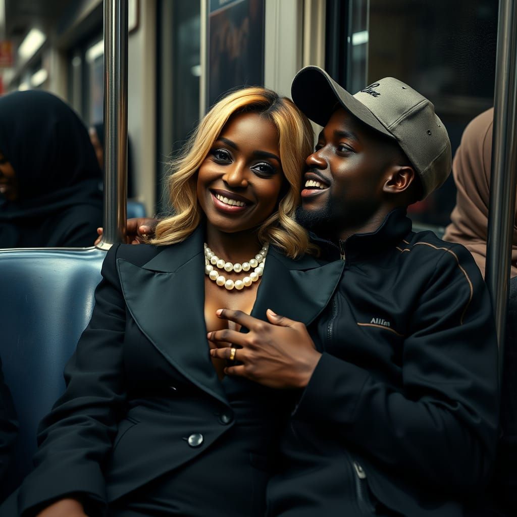 Elegant Woman in Paris Metro: Moody, Romantic Portrait