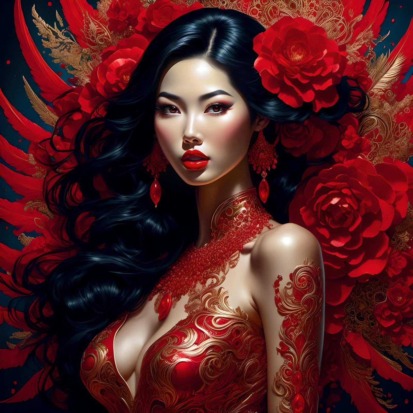 Walter Minus style Pin Up's Asian series