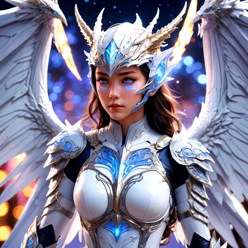 Dragon Themed Superheroine in 3D Anime Art