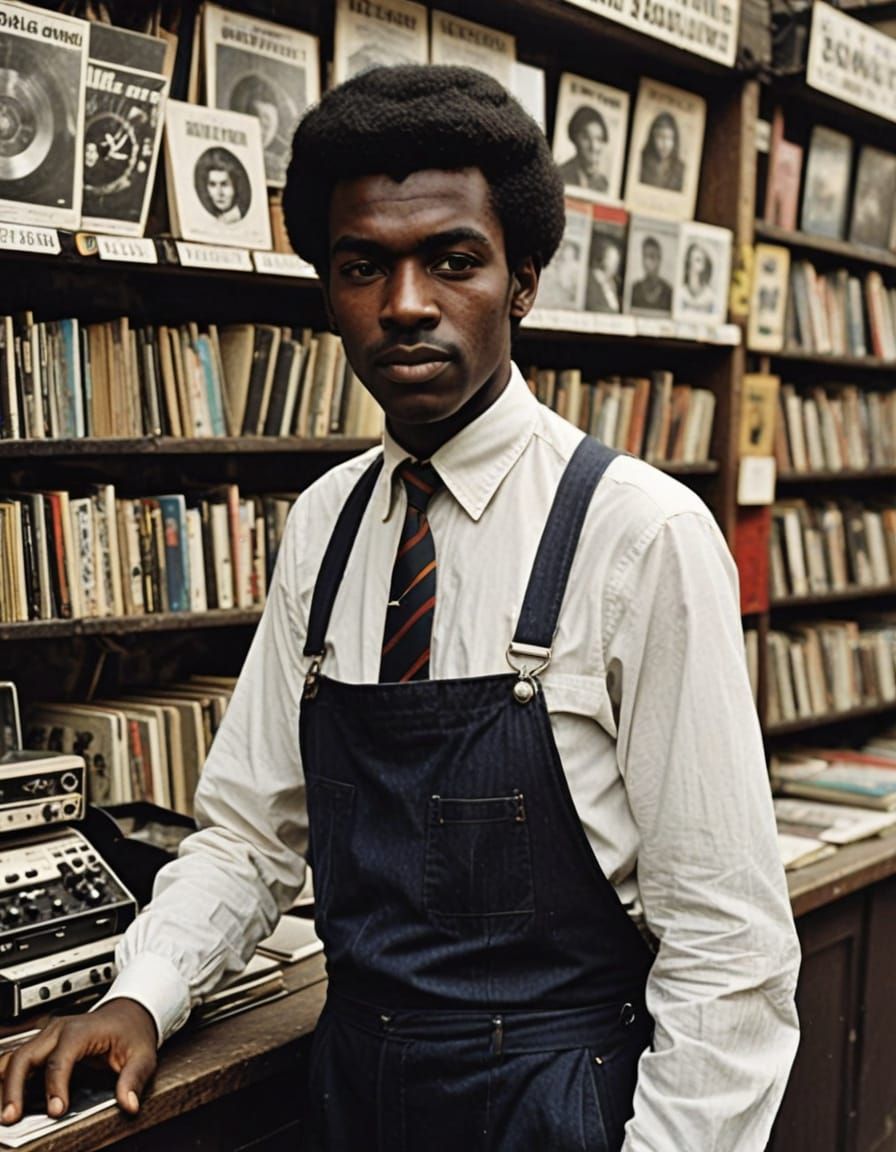 1960s London Record Shop Owner Portrait