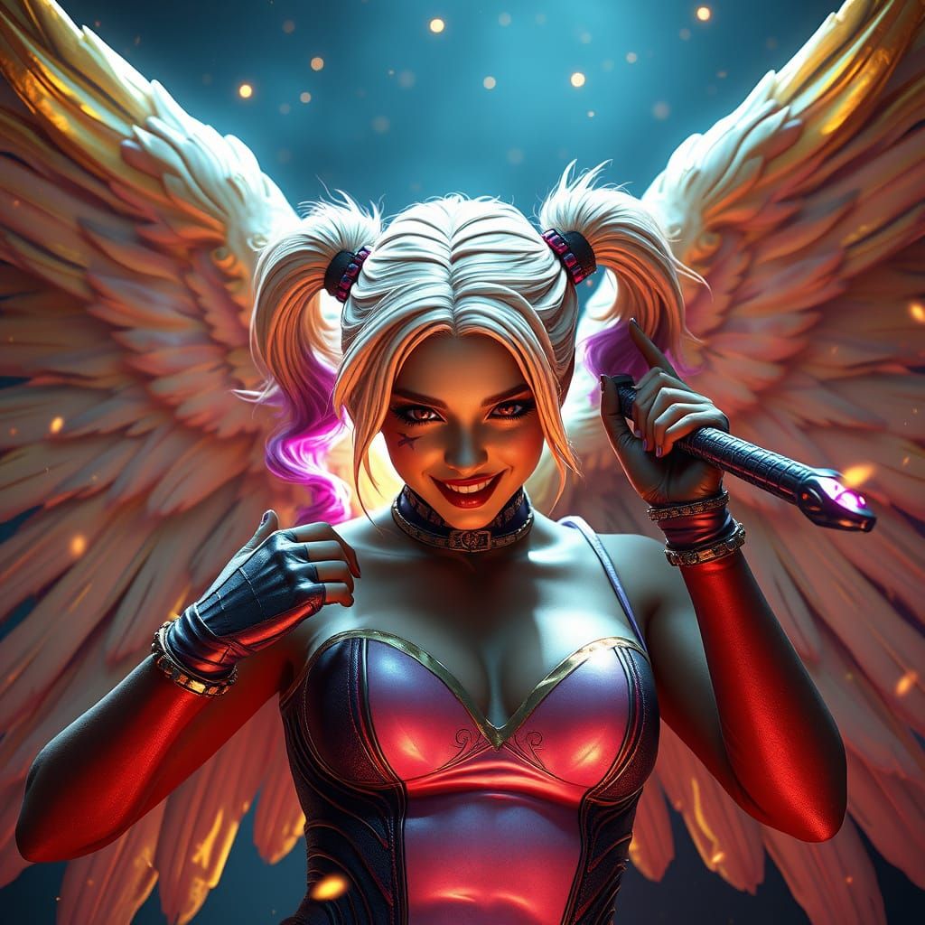 Harley Quinn as Divine Angelic Being