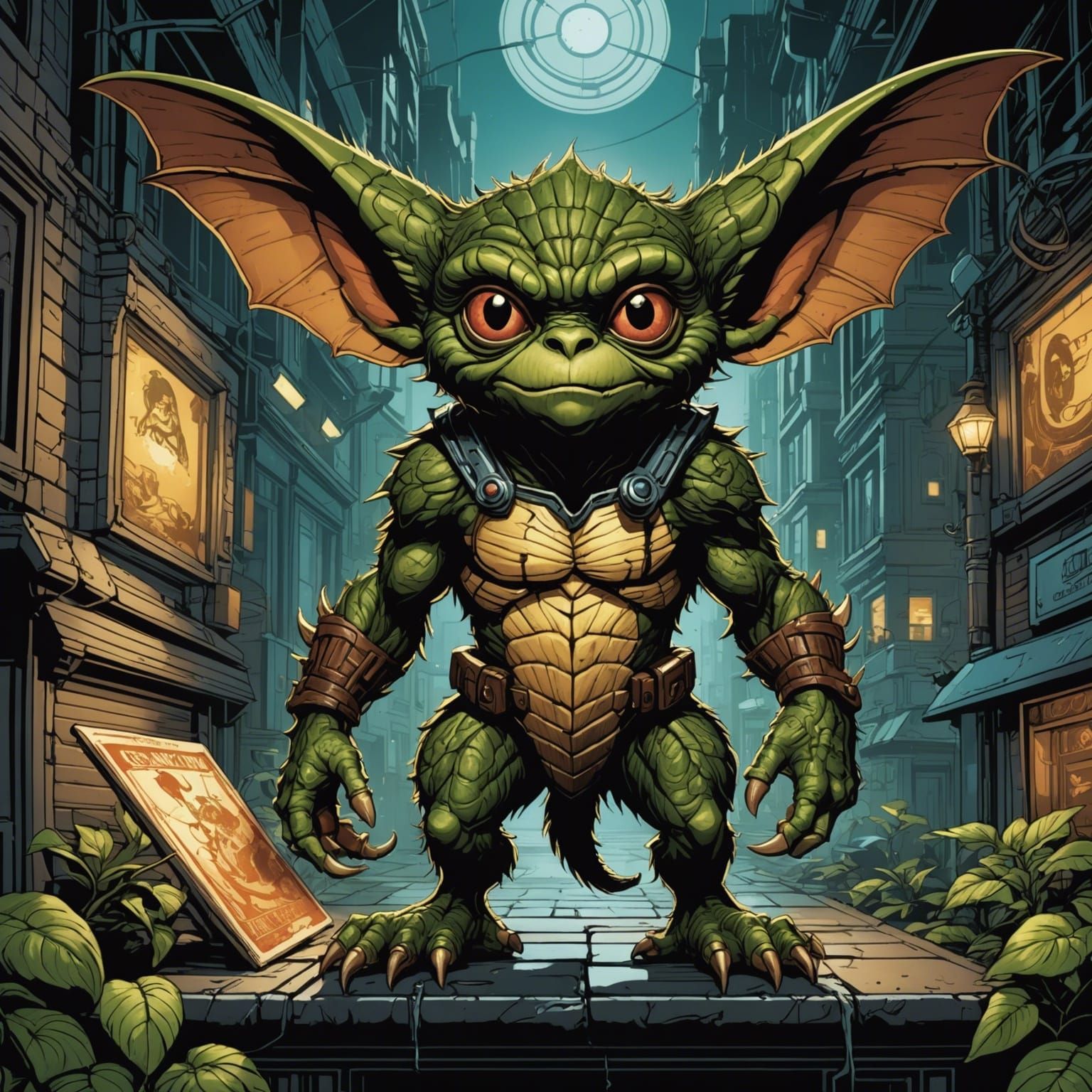 Gremlins in Comic Book Art Style