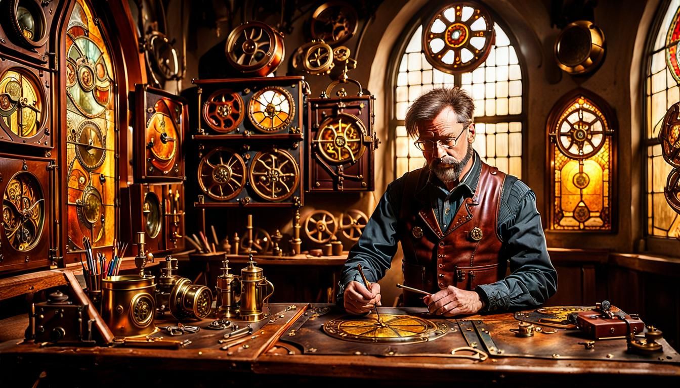 Steampunk Renaissance Aardvark in Workshop Masterpiece