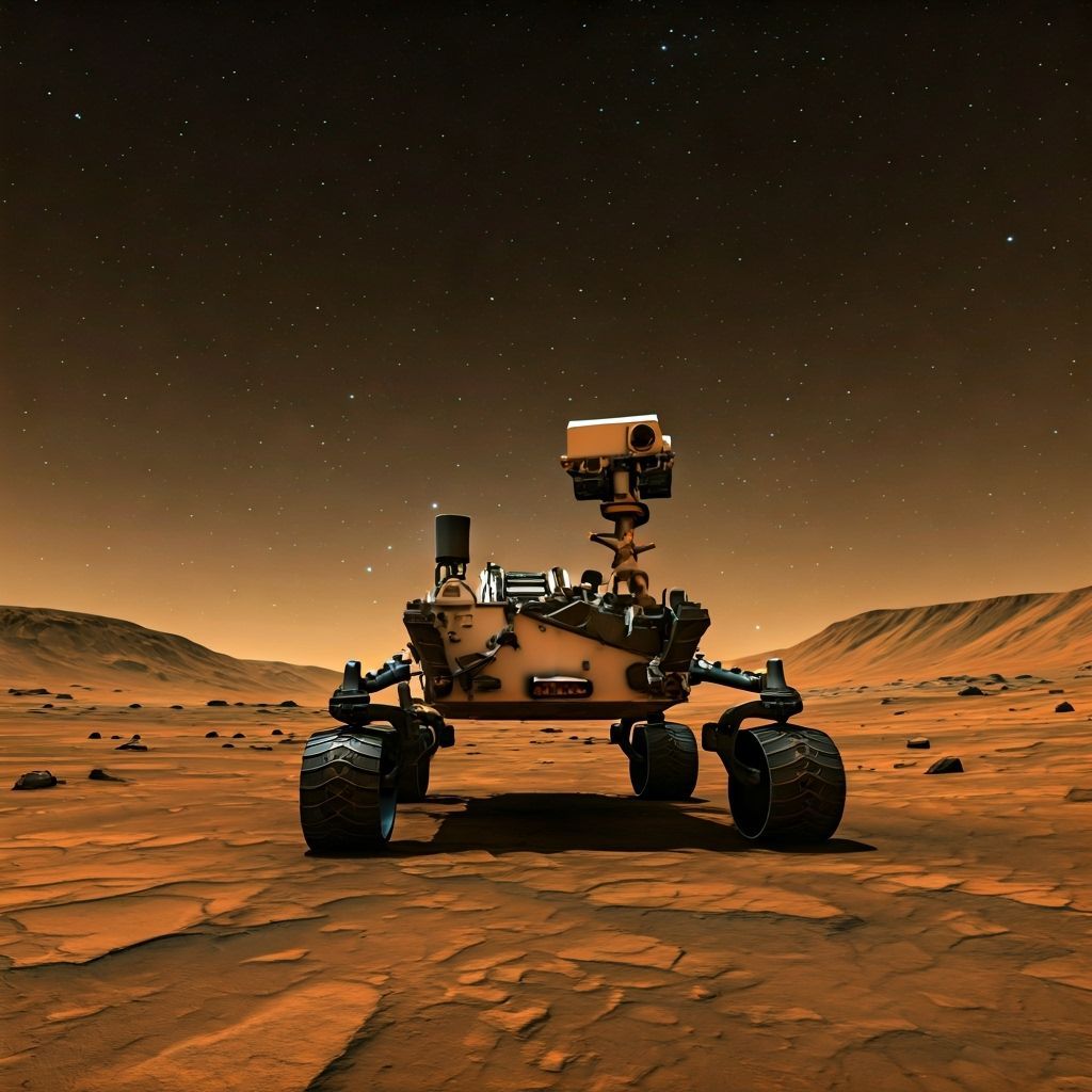 Mars Rover Captures Video of Alien Landscape at Night