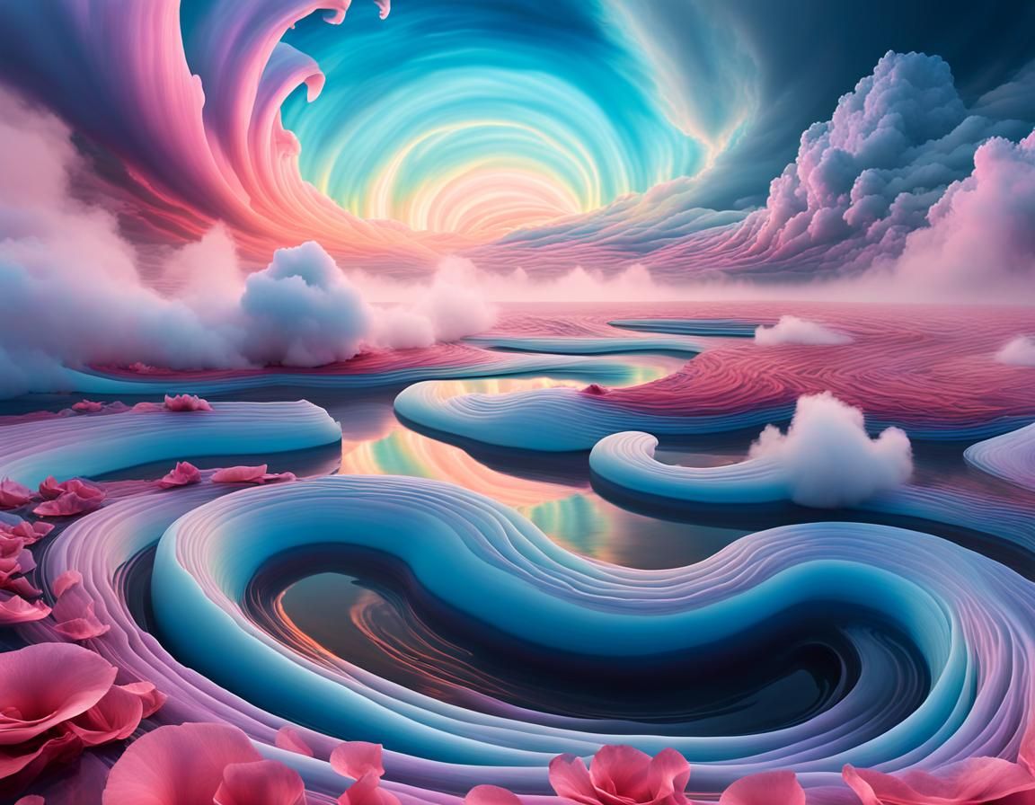 Surreal Lake of Vibrating Non-Newtonian Fluid