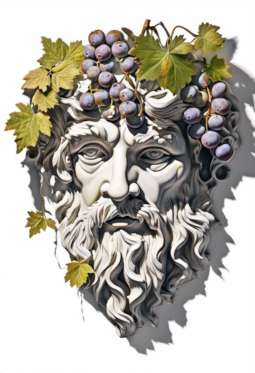 Mythic Pan Portrait in 3D Collage Style