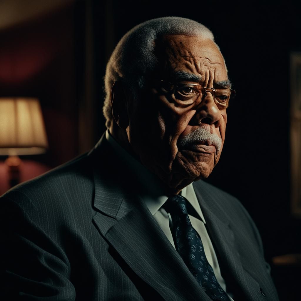 James Earl Jones: A Cinematic Portrait in Oil Paint Style