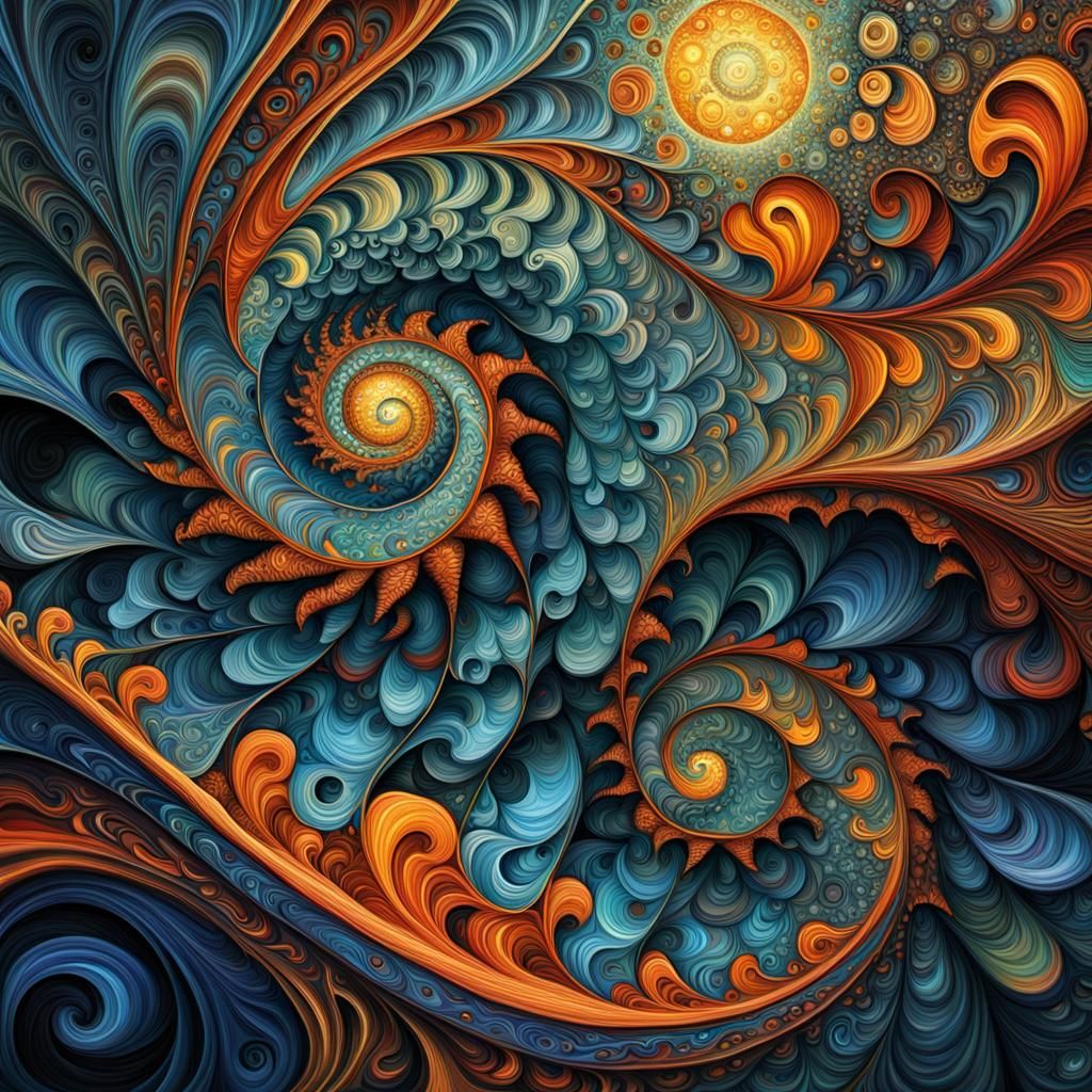 Oozing Art: Hyperrealistic Cosmic Illustration