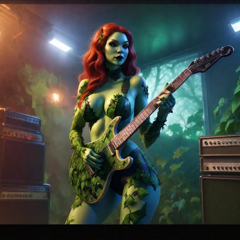 Poison Ivy's Electric Guitar Masterpiece in Space