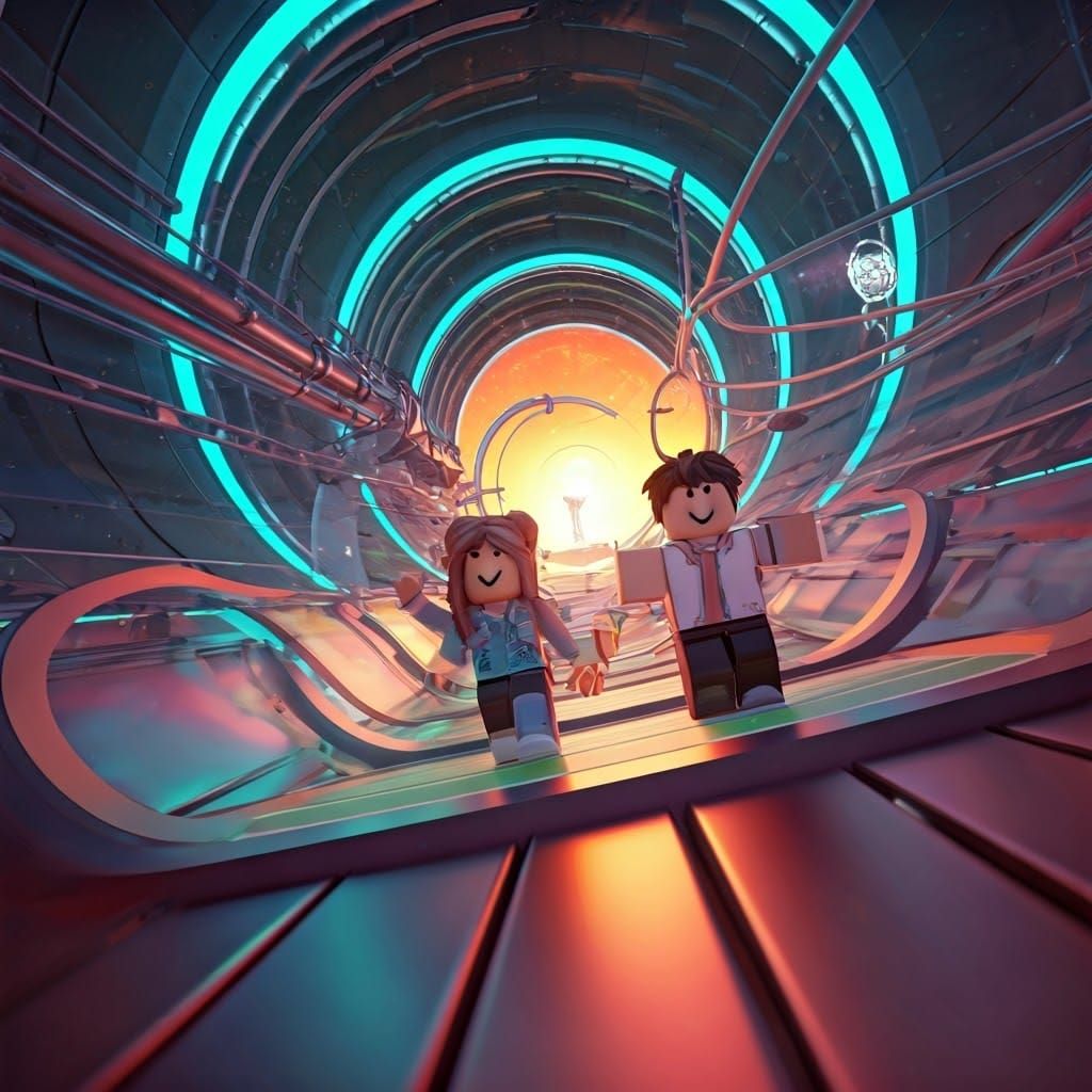 Vibrant Roblox Obstacle Course Adventure in 4K