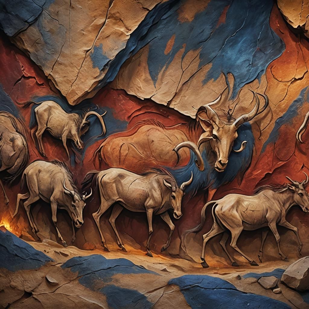 Vibrant Paleolithic Cave Art in Unreal Engine 5