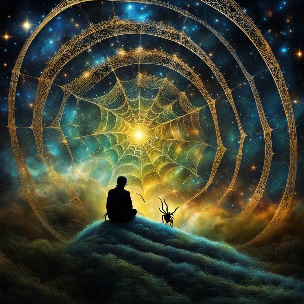 Surreal Star Spiderweb Galaxy by Alexander Jansson