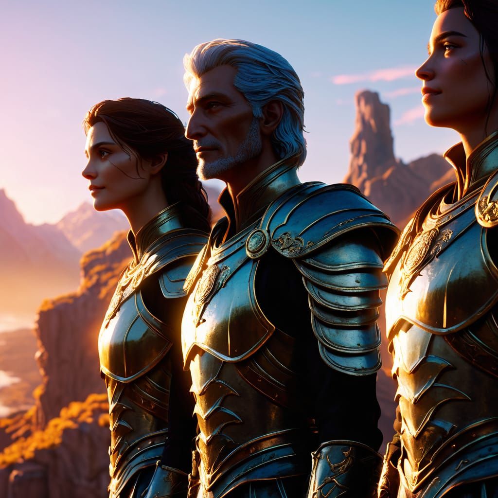 Fantasy concept art. Medium shot.