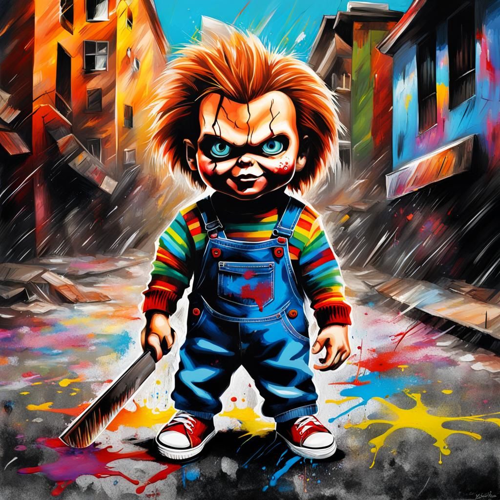 Chucky in Street Art Graffiti Style