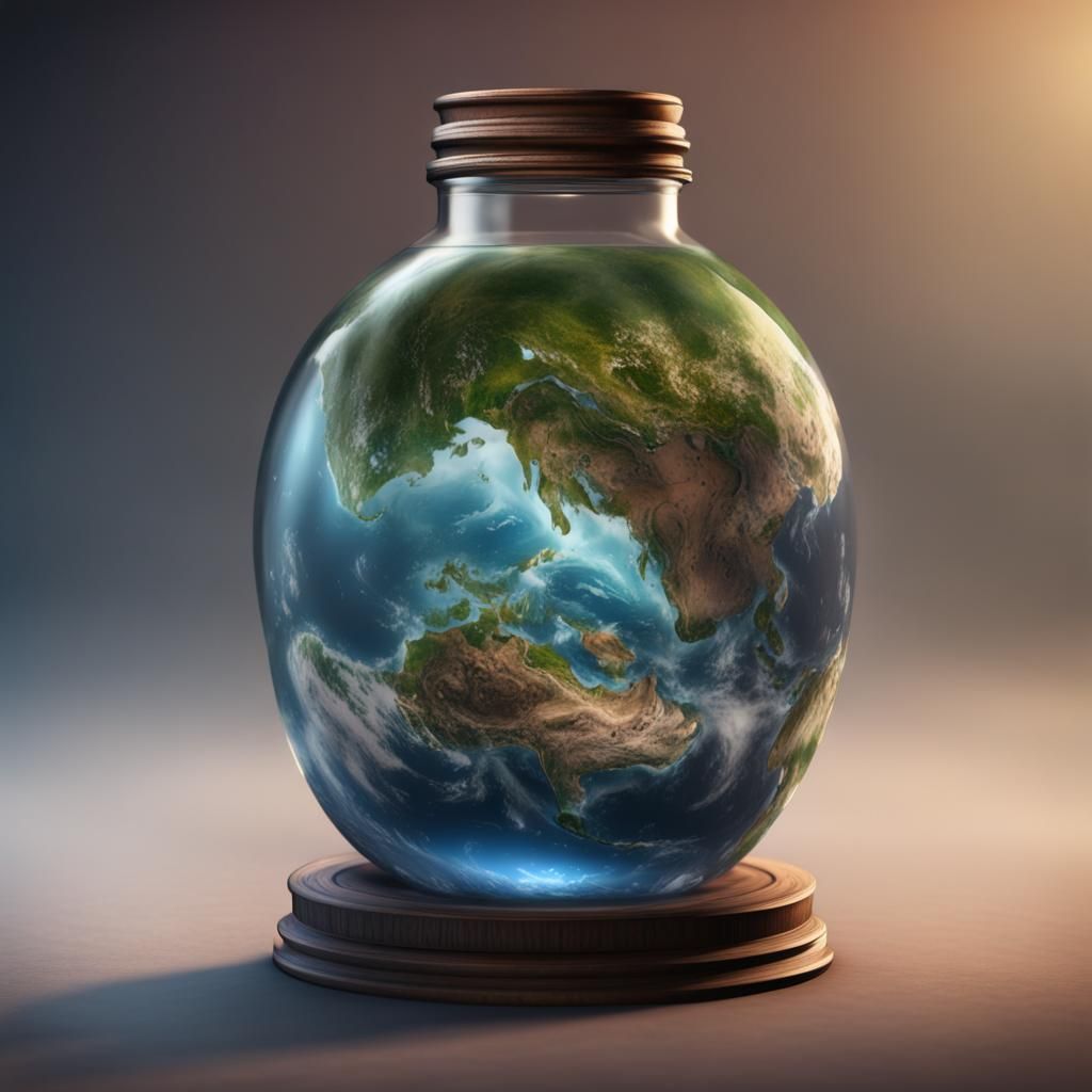 Planet Earth in a Bottle: Fantasy Concept Art