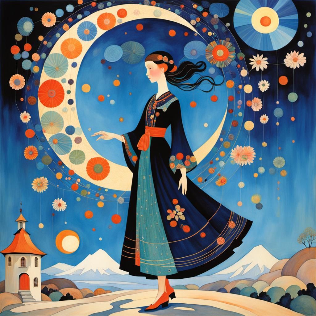 Golden Age Illustration Tribute in Abstract Art