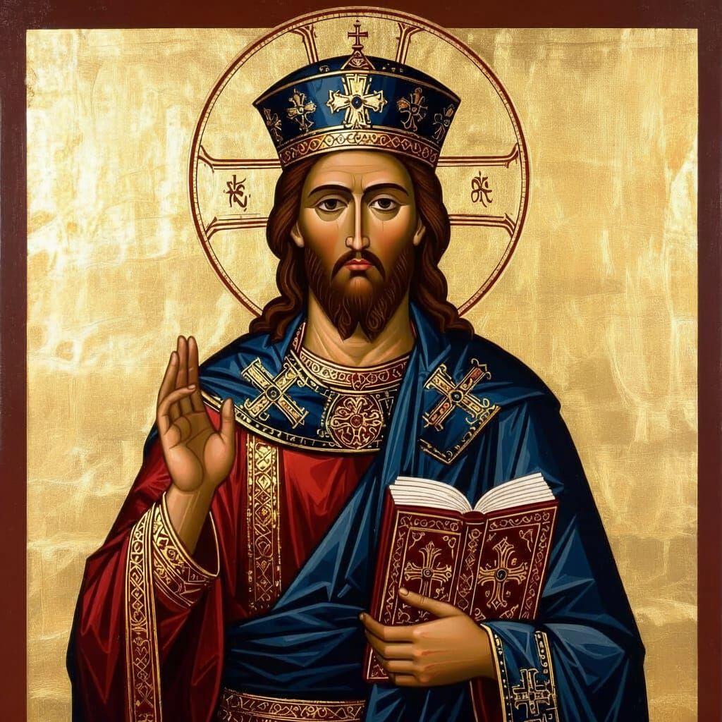 Christ the High Priest in Byzantine Icon Style