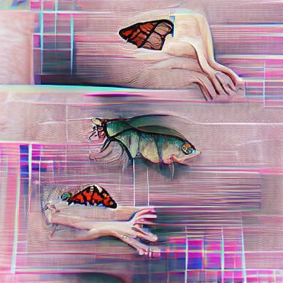 Butterfly Metamorphosis: An AI Generated Image