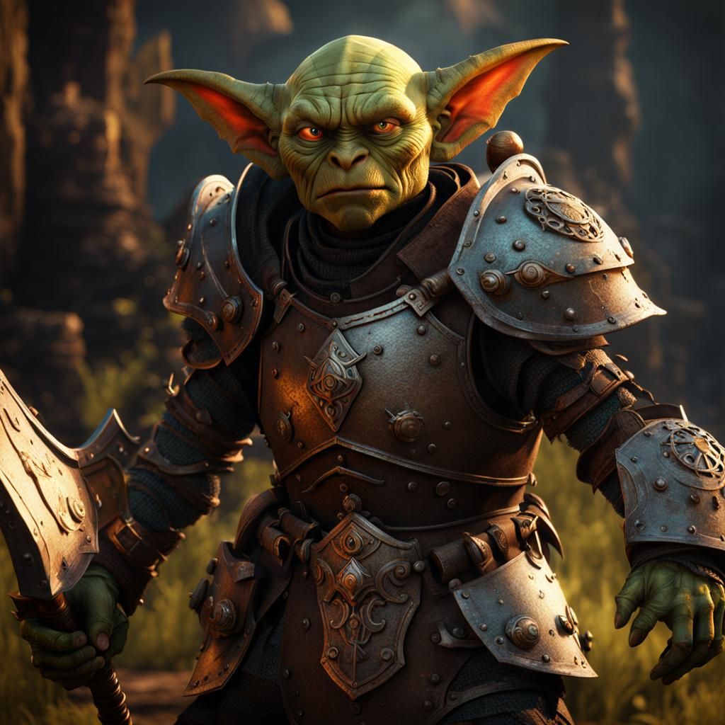 Goblin Warrior in Rusty Armor Concept Art