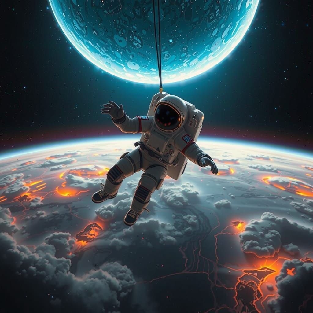 Astronaut in Existential Crisis, Adrift in Space
