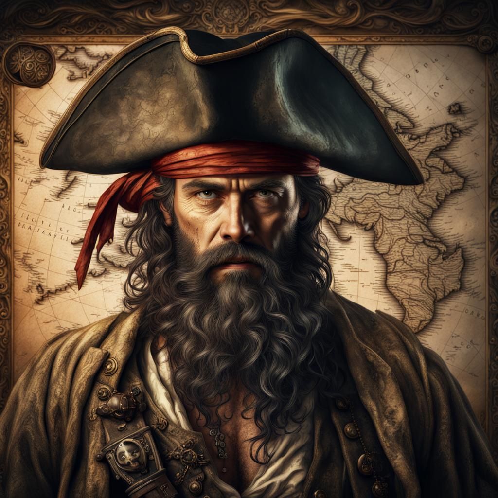 Epic Portrait of Blackbeard the Pirate
