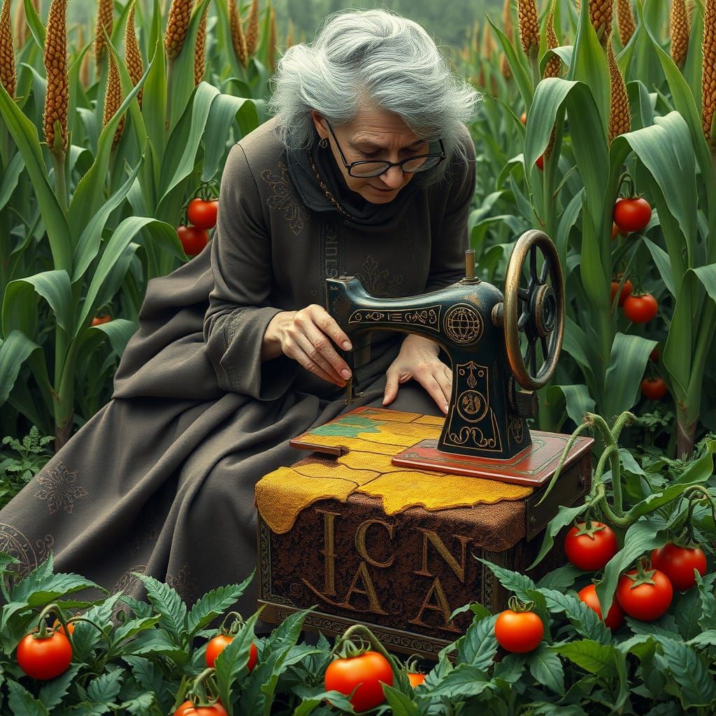 Elderly Weaver of Fantasy Landscapes