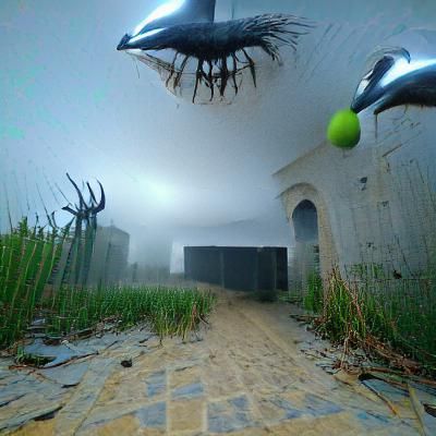 Surreal Hacked Game Scene in 8K 3D