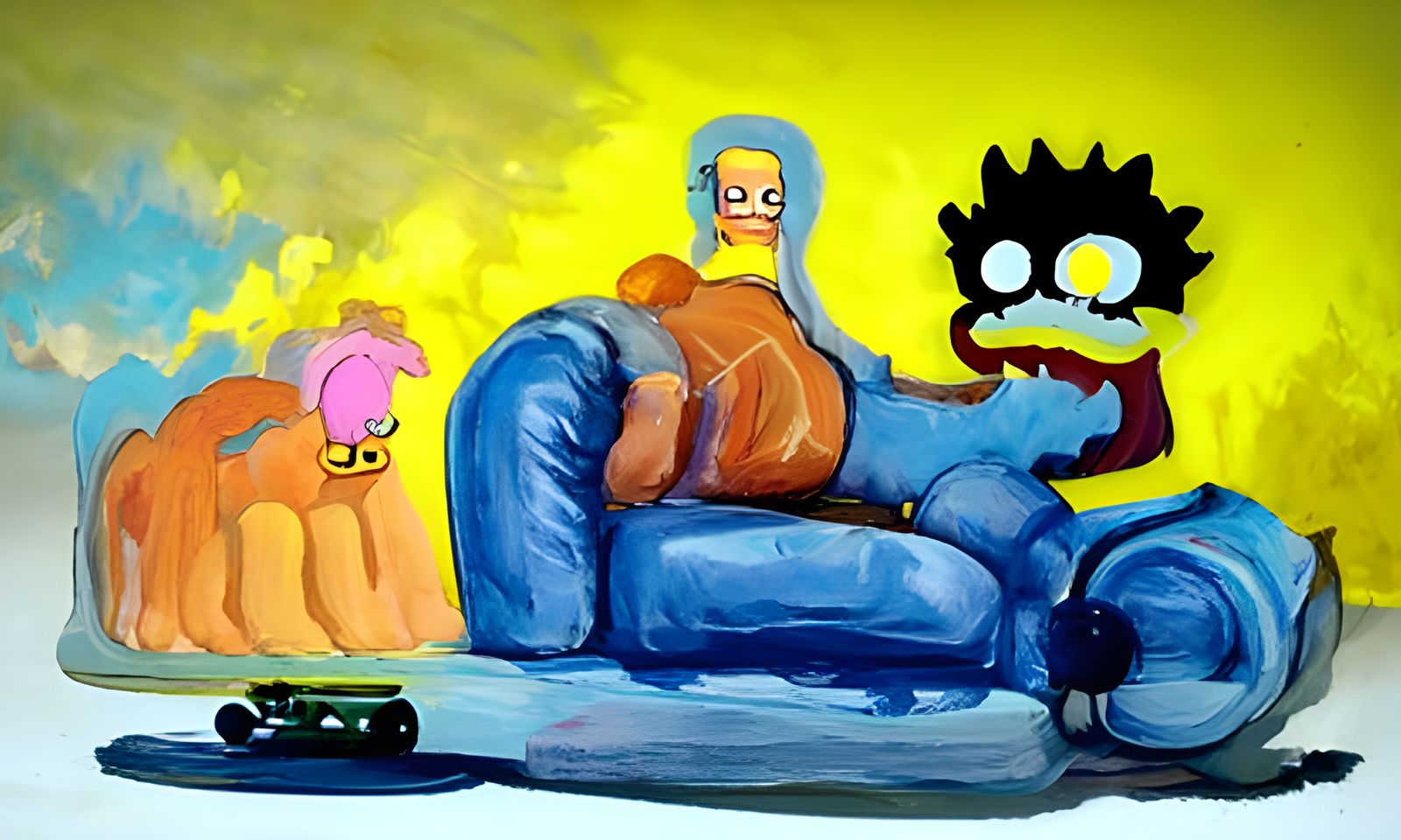 The Simpsons' Couch Gag: A Vibrant Animated Scene