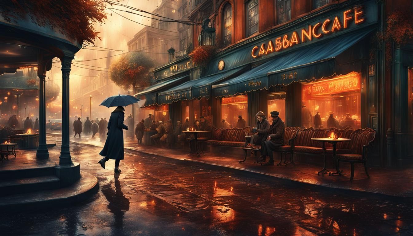 Casablanca Cafe: Detailed Matte Painting in Unreal Engine