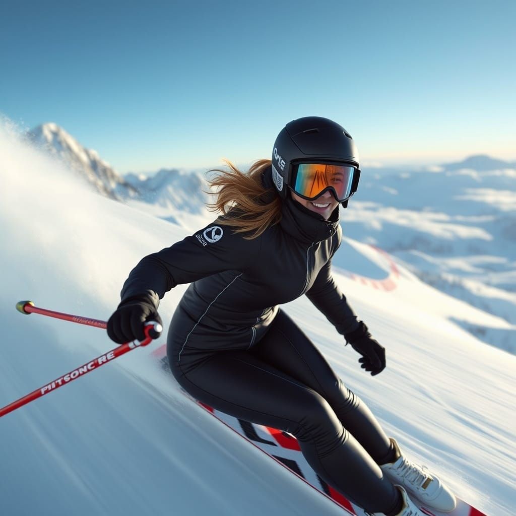 Sofia Goggia Skis Down Mountain in Cinematic Style