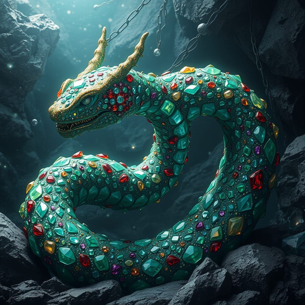Gemstone Serpent Unveils Ancient Mystical Power