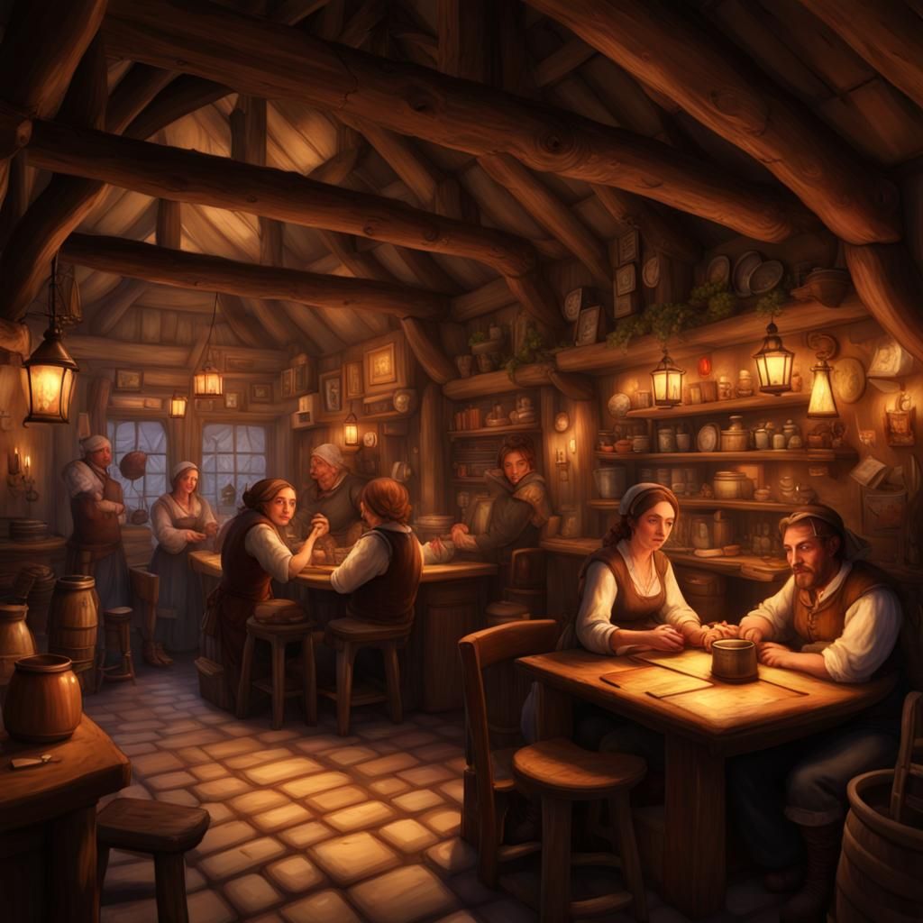 The Merry Mug Tavern: Fantasy Concept Art