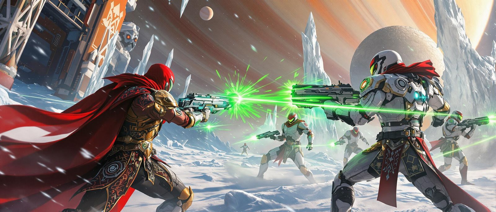 Space Barbarians Clash on Saturn Moon