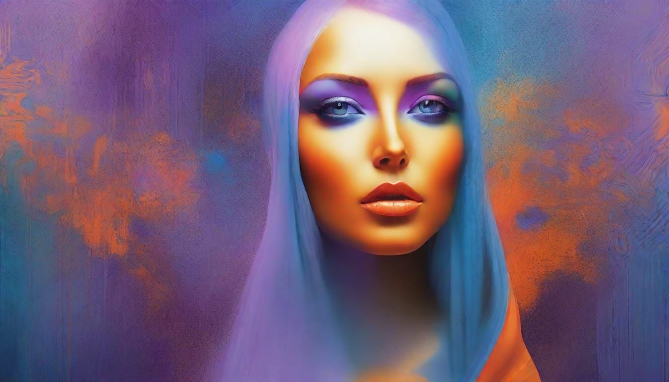 Surreal Portrait with Dreamlike Background