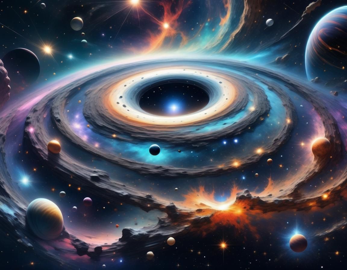 Hyperrealistic Space Art: Stars, Nebulae, and Black Holes