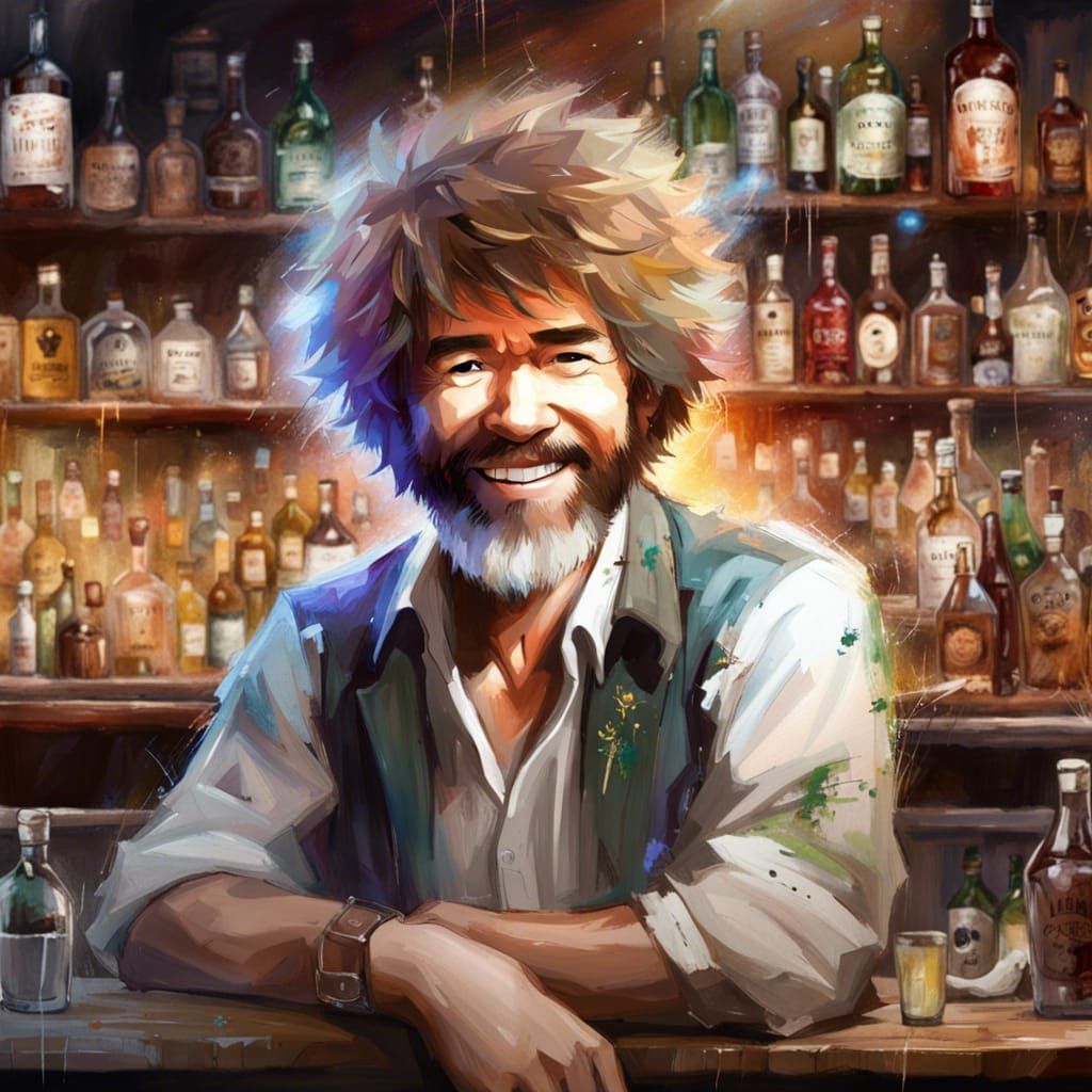 Anime Bartender Portrait in Photorealistic Style