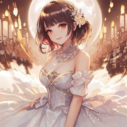 Latina Lady in Oil Painting with Palette Knife