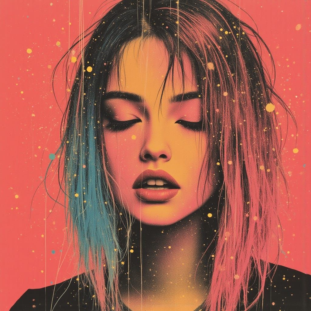 Explosion of Joy and Dreams in Neon Colors