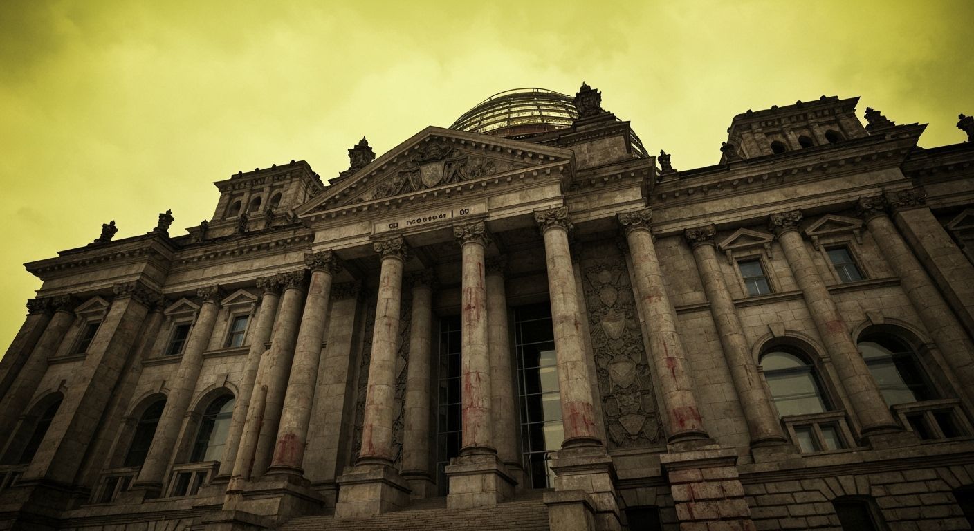 German Expressionist Dada Satire of Reichstag Building