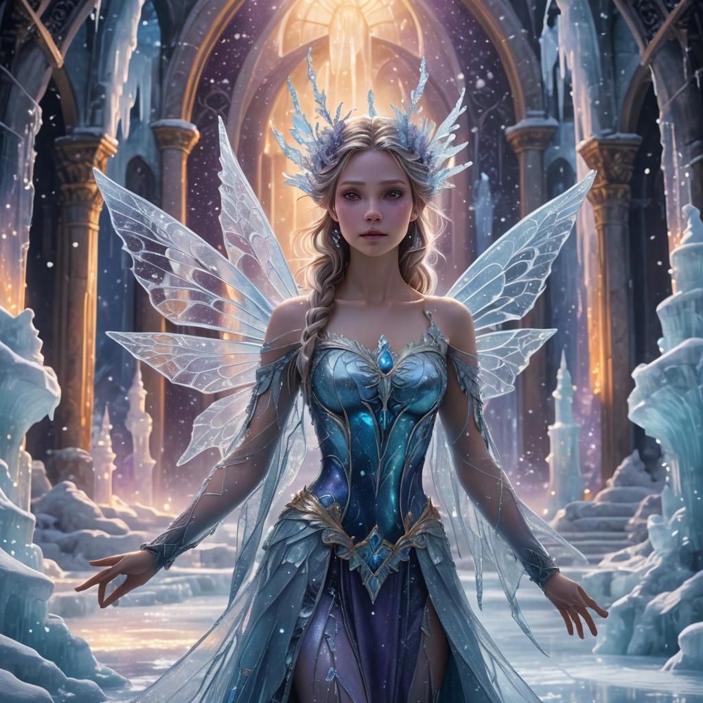 Ice Fairy in Frozen Kingdom Concept Art