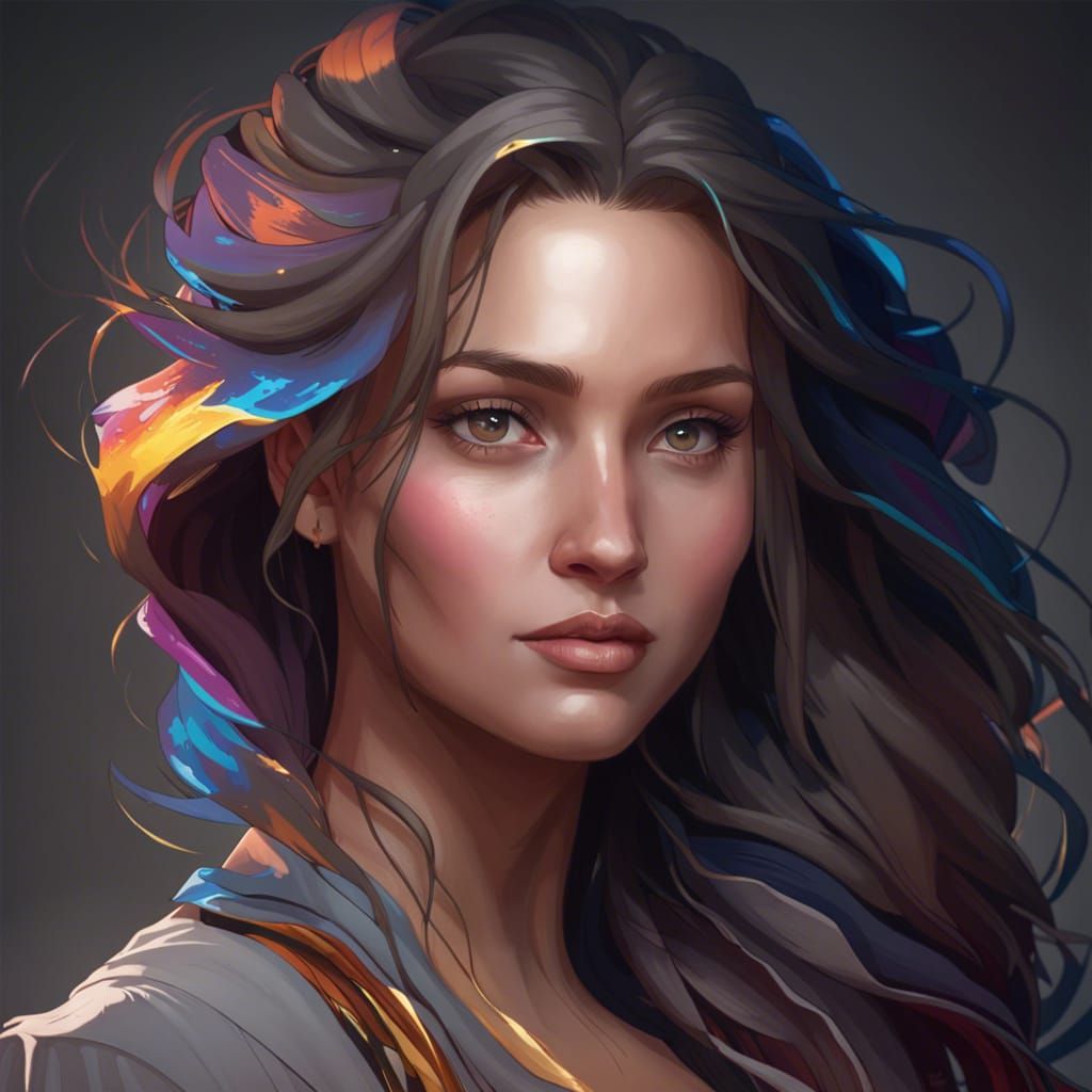 Detailed Portrait of a Beautiful Girl, Trending Art