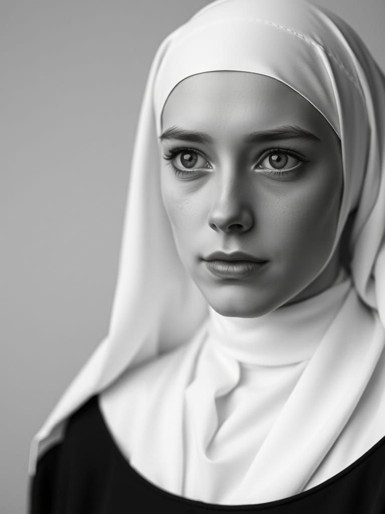 Beautiful Young Nun Photographed in Demarchelier Style