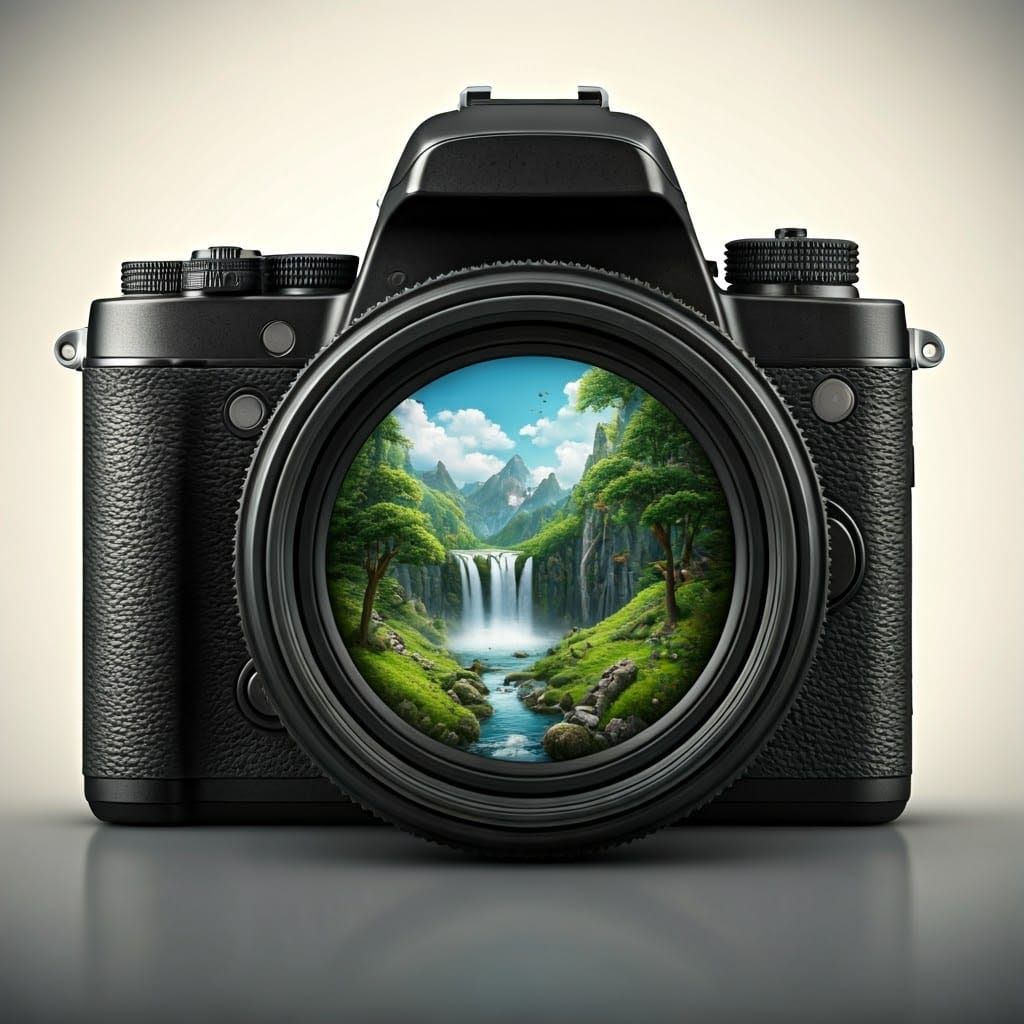 Camera Lens Portal to Fairy Tale World