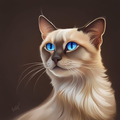 Hyperdetailed Siamese Cat Portrait in Unreal Engine 5