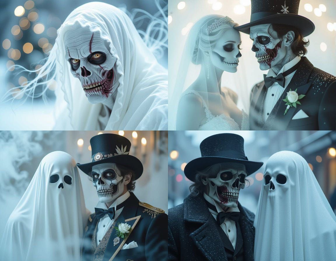 Ethereal Zombie Ghostly New Year's Eve Portrait