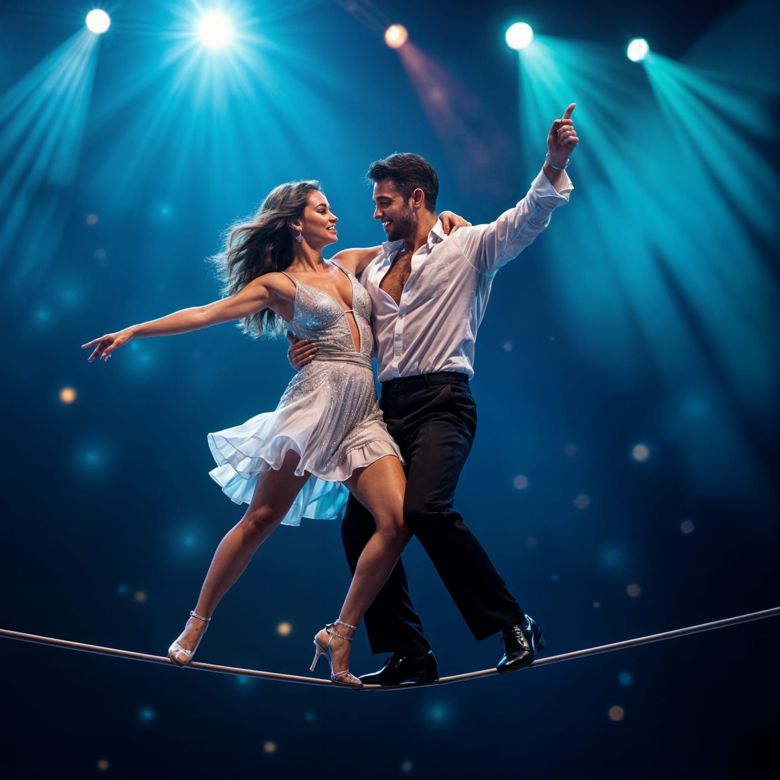 Disco Dancers on High Wire