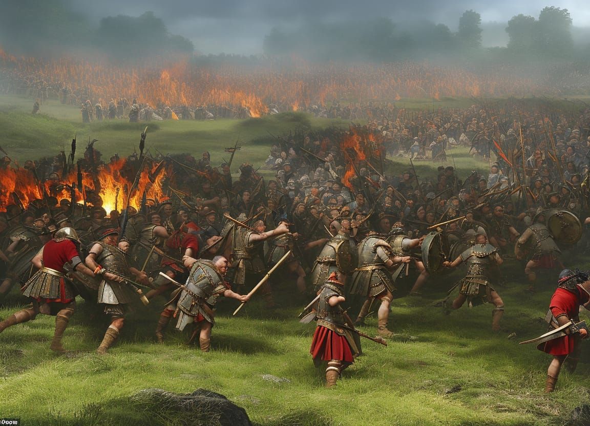 Ancient Battle: Roman Ambush in British Isles Woodland