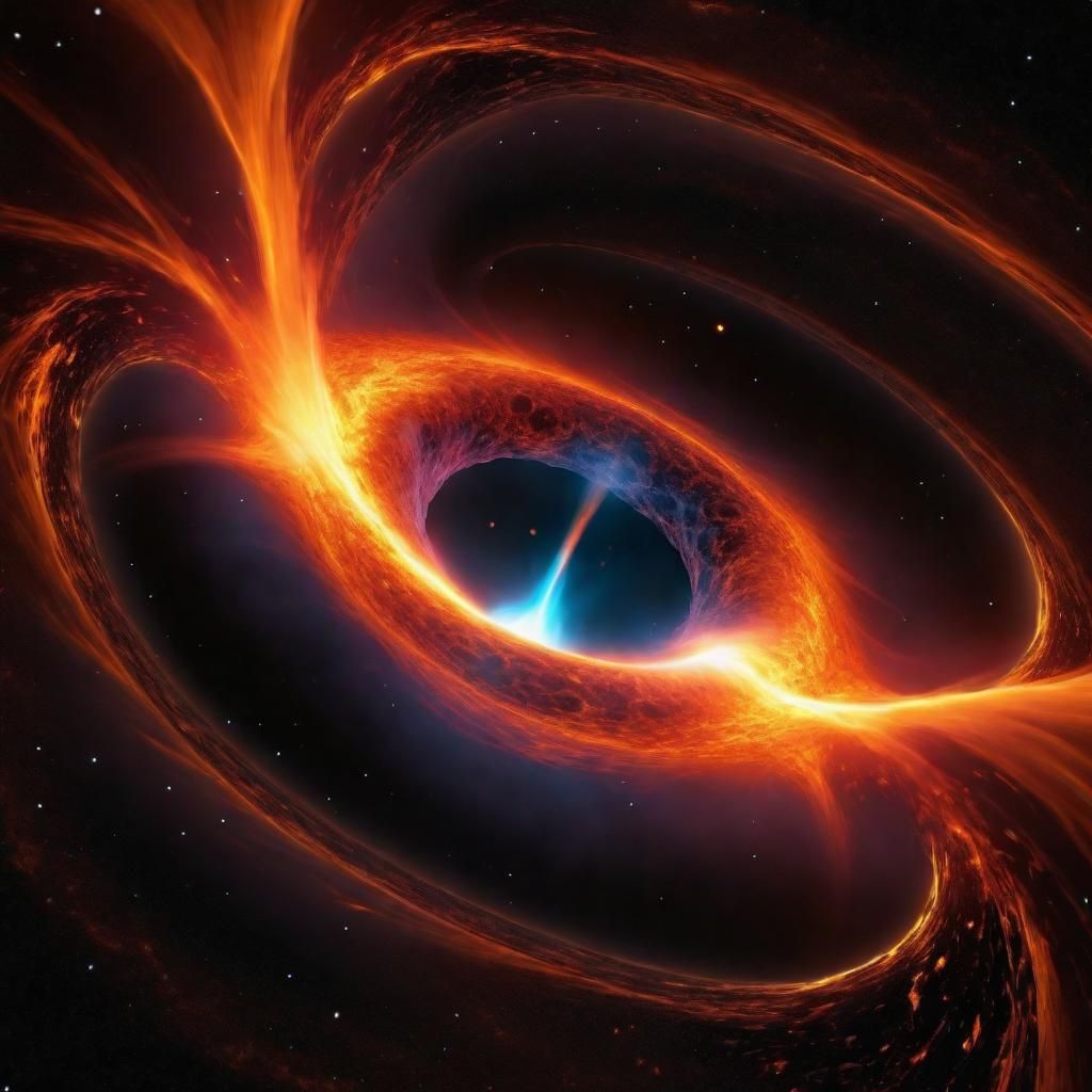 Black Hole Devours Light in Fiery Blaze